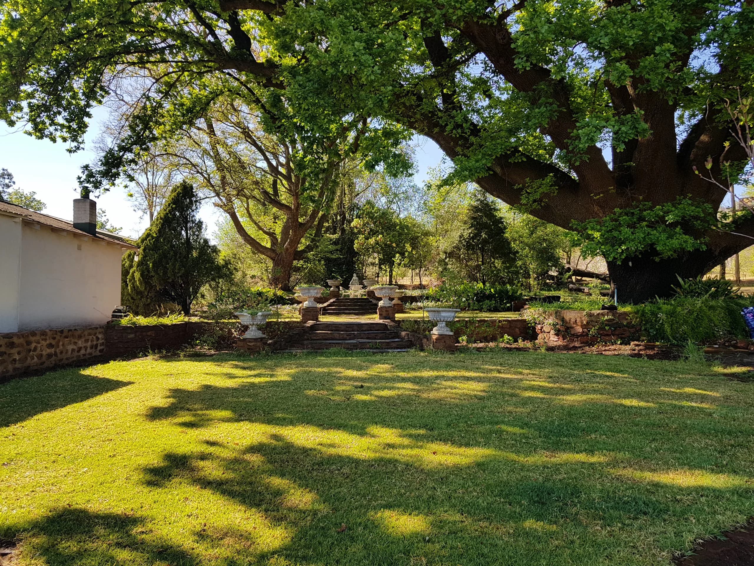 Established gardens and mature trees at Oude Doornbosch